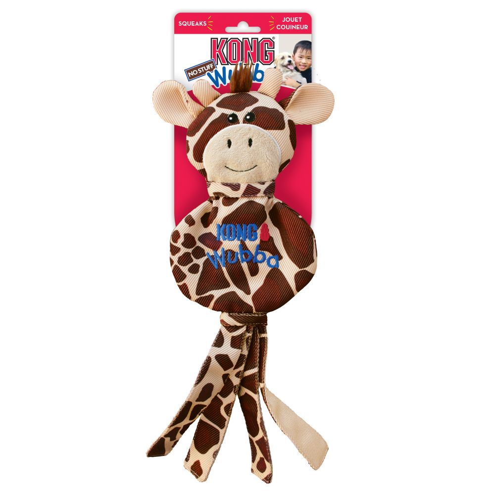 KONG Wubba No Stuff Giraffe Toy for Dogs - Large