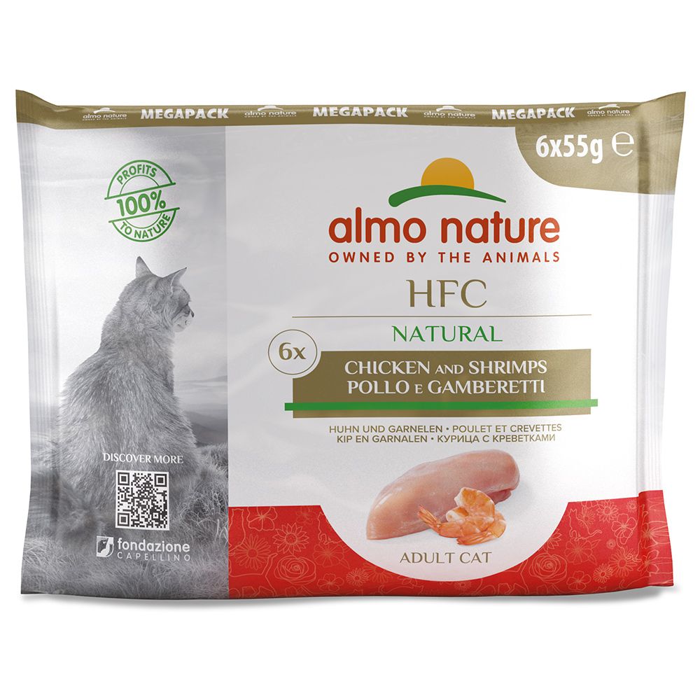 Almo Nature HFC Mega Pack Natural Wet Food for Cat - Chicken And Shrimps