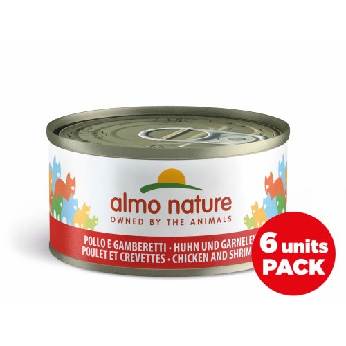Almo Nature Mega Pack Wet Cat Food in Tins - Chicken And Shrimps