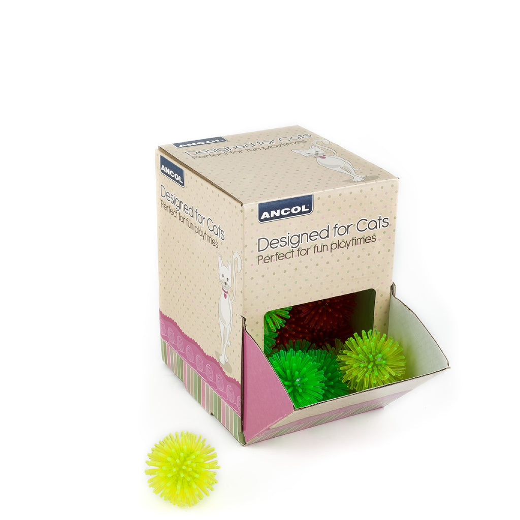 Ancol – Neon Cat Balls - Display Box