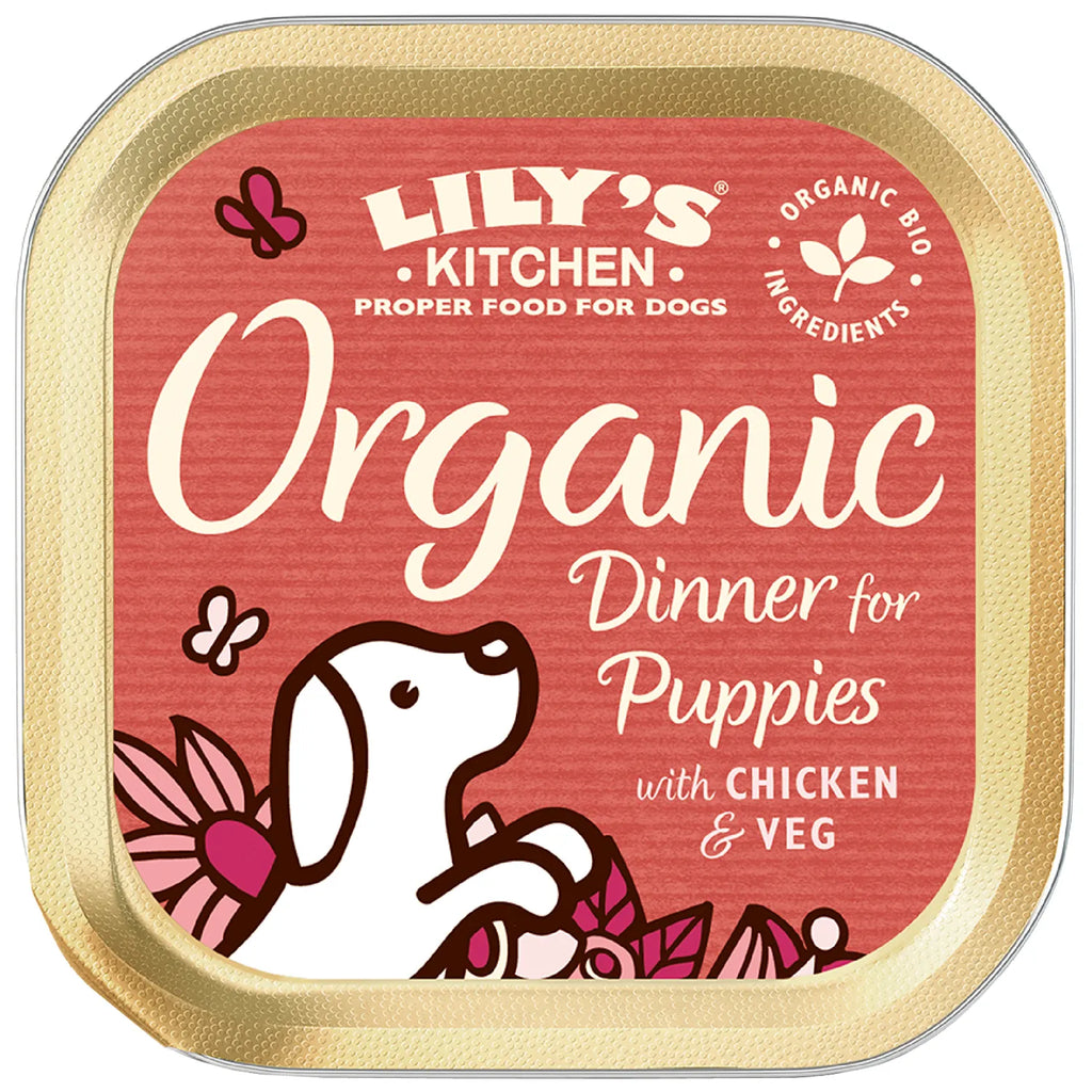 Lily's Kitchen Organic Dinner Tray Wet Food for Puppies - 150g