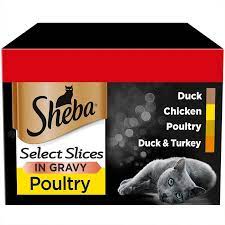 Sheba Select Slices Poultry Collection In Gravy Pouch for Cats Bulk Pack - 85g (Pack of 40)