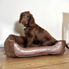 Luxury Quilted Faux Leather Dog Bed