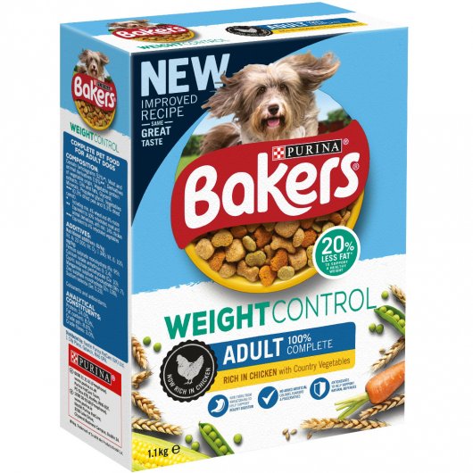 Purina Bakers Weight Control Chicken with Country Vegetables Dry Food for Dogs 12.5kg
