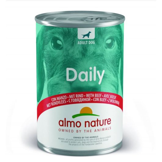 Almo Nature Daily Wet Food Tin for Dogs Beef