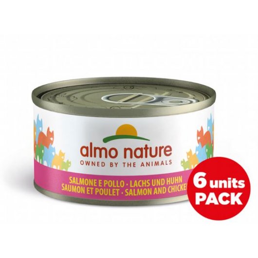 Almo Nature Mega Pack Wet Food Tins for Cats Salmon and Chicken