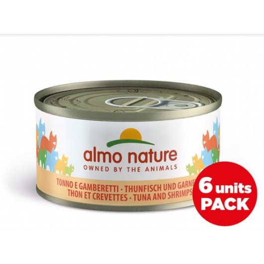 Almo Nature Mega Pack Wet Food Tins for Cats Tuna and Shrimps