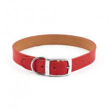 Ancol Leather Dog Collar Red