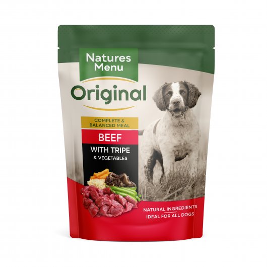 Natures Menu Beef With Tripe Dog Pouches - 300g