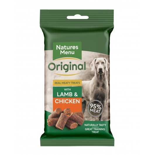 Natures Menu Real Meaty Dog Treats With Lamb And Chicken 60g