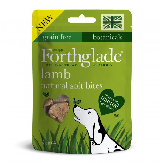 Forthglade Hand Baked Grain Free Soft Bite Lamb With Botanicals Treats for Dog - 90g