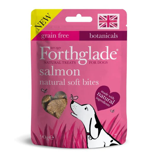 Forthglade Hand Baked Grain Free Soft Bite Salmon With Botanicals Treats for Dog - 90g