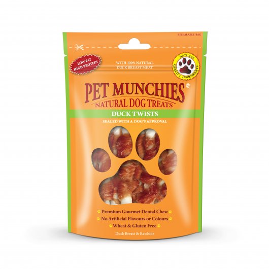 Pet Munchies Duck Twists Treats for Dogs 80g