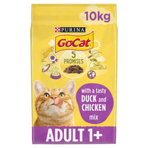 Purina GoCat Adult 1+ with a tasty duck and chicken mix 10kg