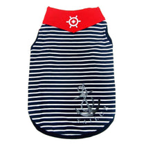 Happy Puppy Blue Striped Sailor Tank - Extra Small