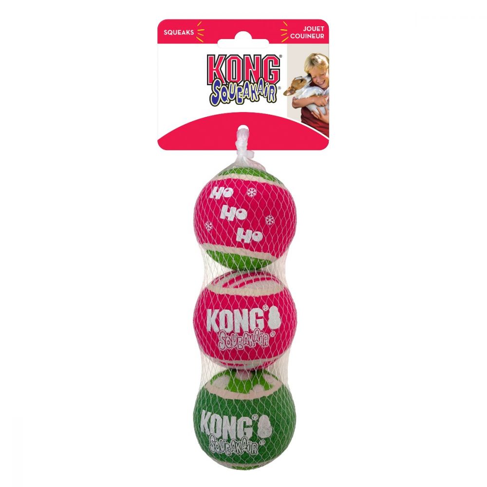 KONG Holiday Squeakair Ball Toy for Dogs - Small