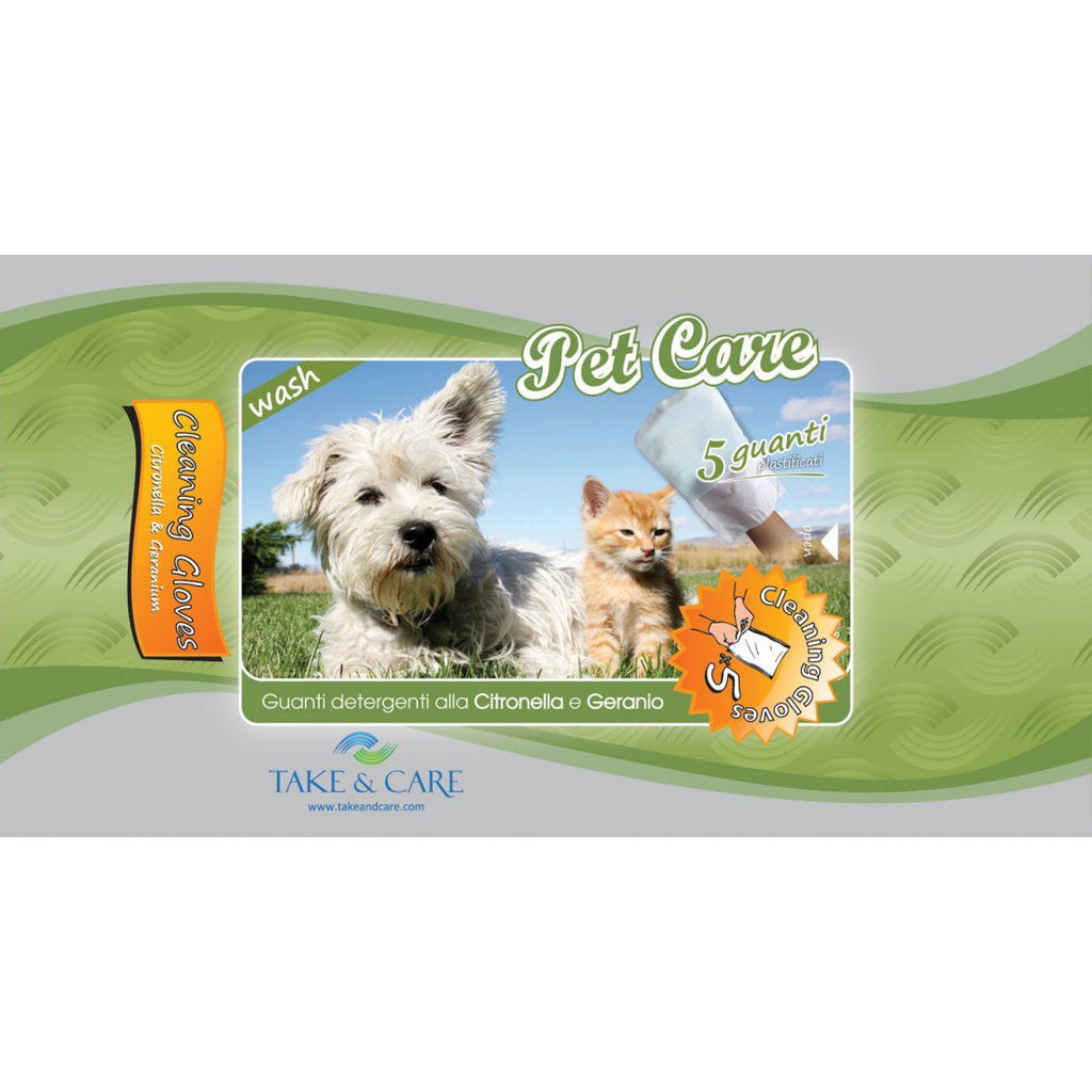 Take&Care Pet Care Wash Cleaning Gloves 5Pk