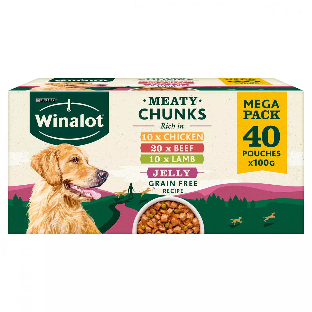 Winalot Meaty Chunks Mega Pack 40 Pouches x100g