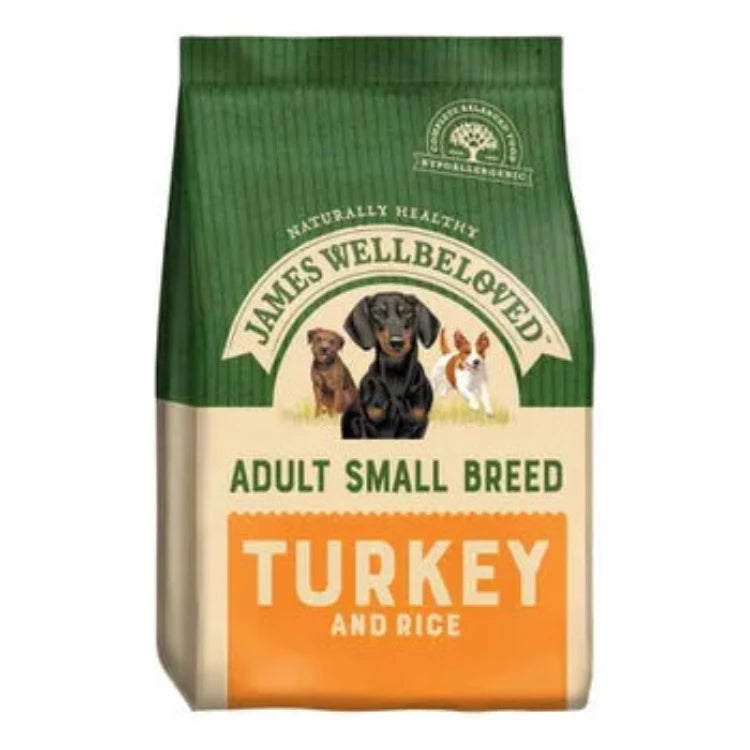 James Wellbeloved Canine Small Breed Kibble Adult Turkey & Rice - 7.5Kg