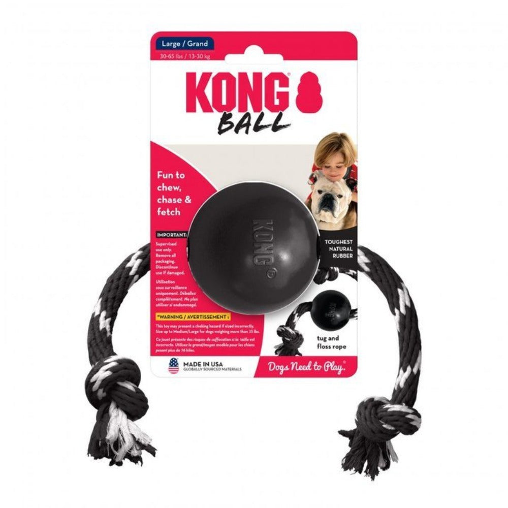 KONG Extreme Ball With Rope Toy for Dogs - Large