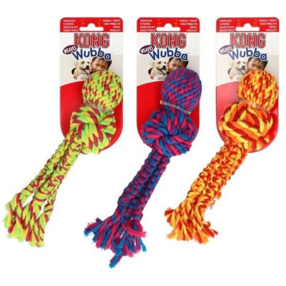 KONG Wubba Weaves With Rope for Dogs