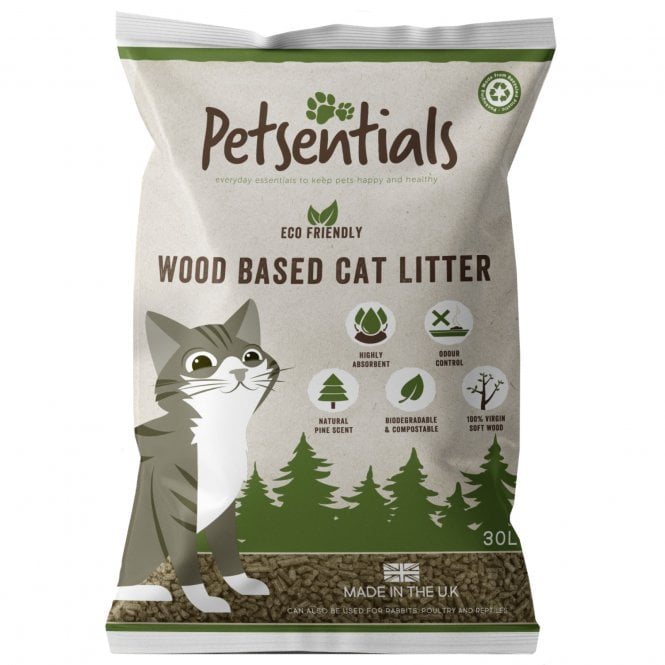 Petsentials Wood Based Cat Litter 30ltr