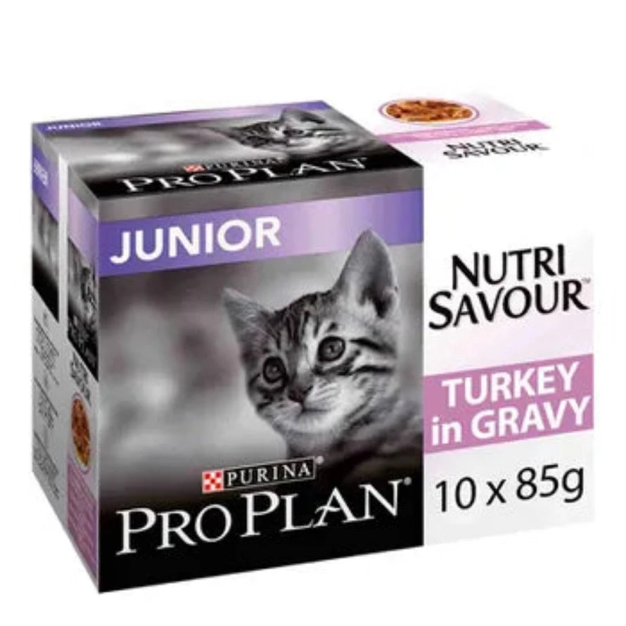 Purina Feline ProPlan NutriSavour Housecat with TurkeyJunior - 10 x 85g