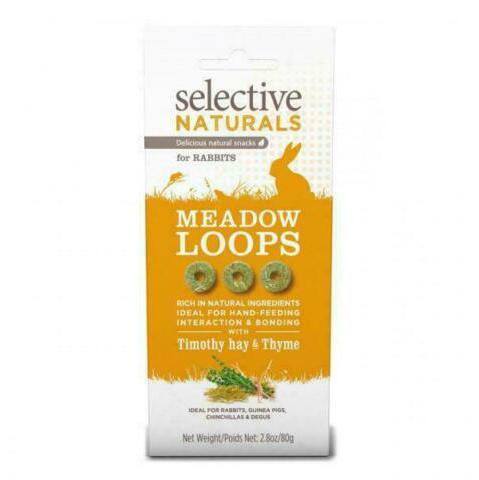 Supreme Selective Naturals Garden Meadow Loops Timothy Hay & Thyme Treats for Rabbits 80g